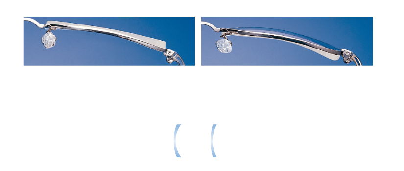 一般的な遠近両用レンズ　エリオEZ W（5カーブの場合）