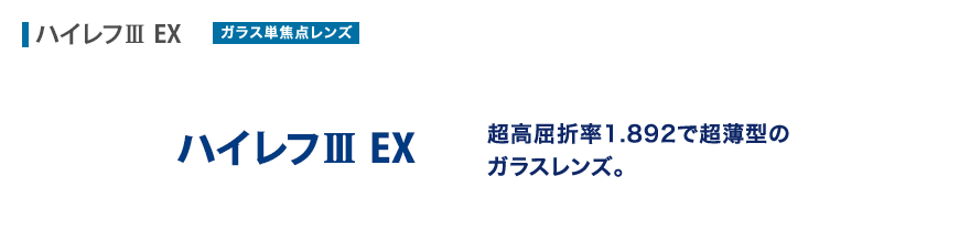 超高屈折率1.892で超薄型のガラスレンズ。