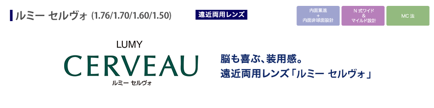 脳も喜ぶ、装用感。遠近両用レンズ「ルミー セルヴォ」