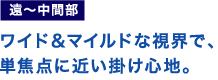 ワイド＆マイルドな視界で、単焦点に近い掛け心地。