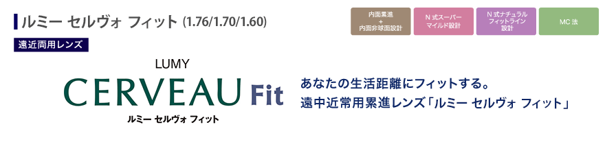 あなたの生活距離にフィットする。遠中近常用累進レンズ「ルミー セルヴォ フィット」